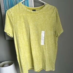 Acid wash yellow/green tee